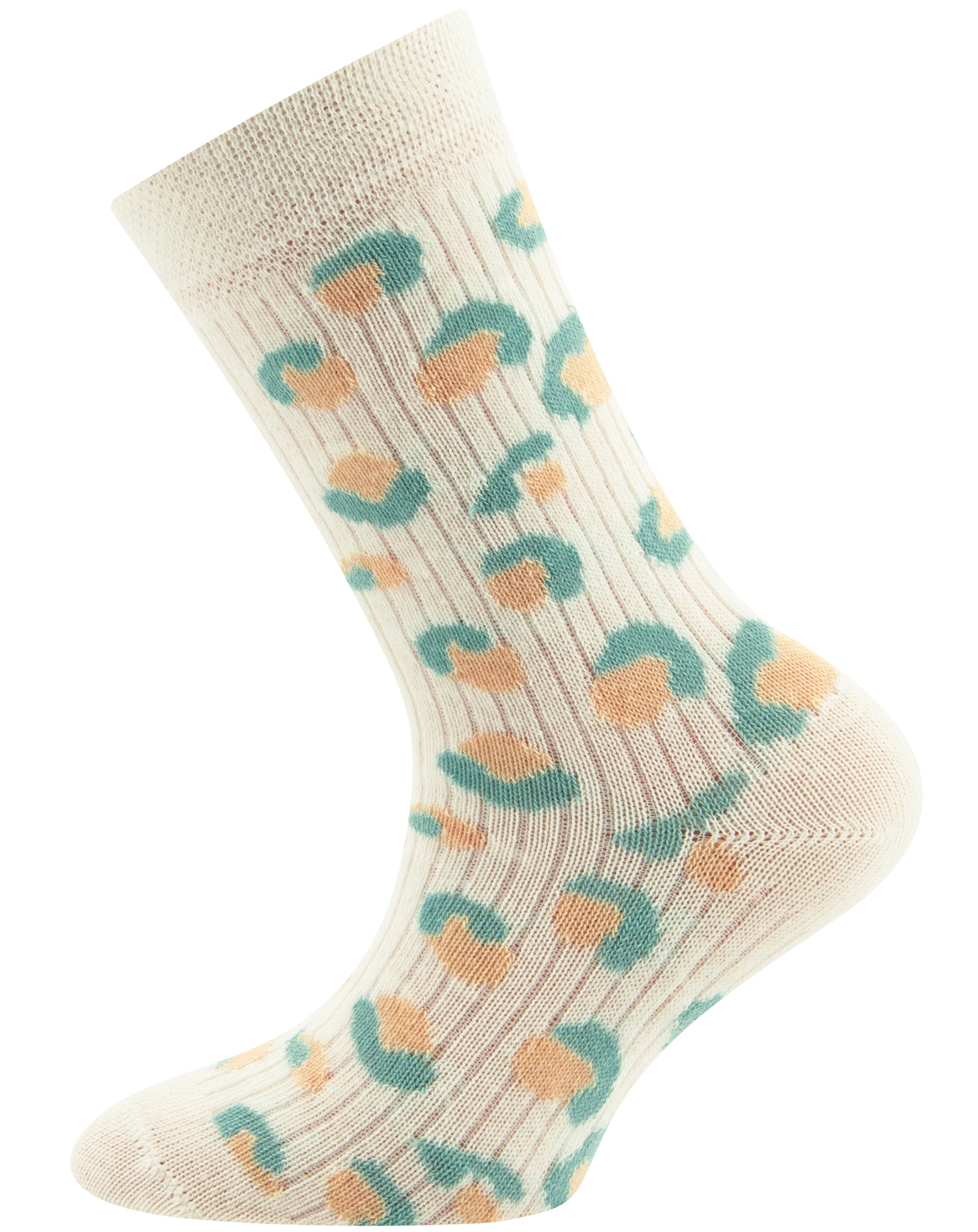 Socken RINGEL/LEOPARD 6er Pack in kupfer/olive