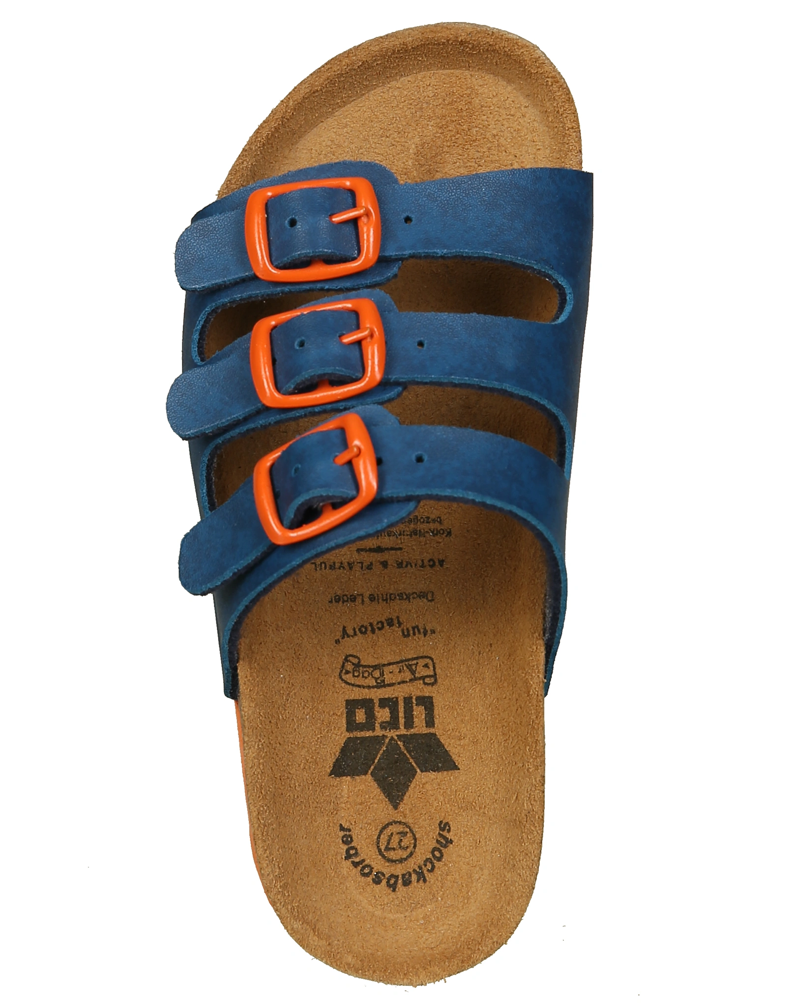 Pantoletten BIOLKids in marine/orange