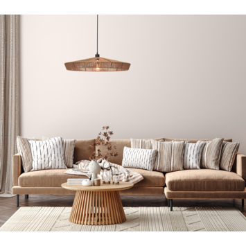 Lucide hanglamp Yunkai Ø 70 cm 60W natural houtlook