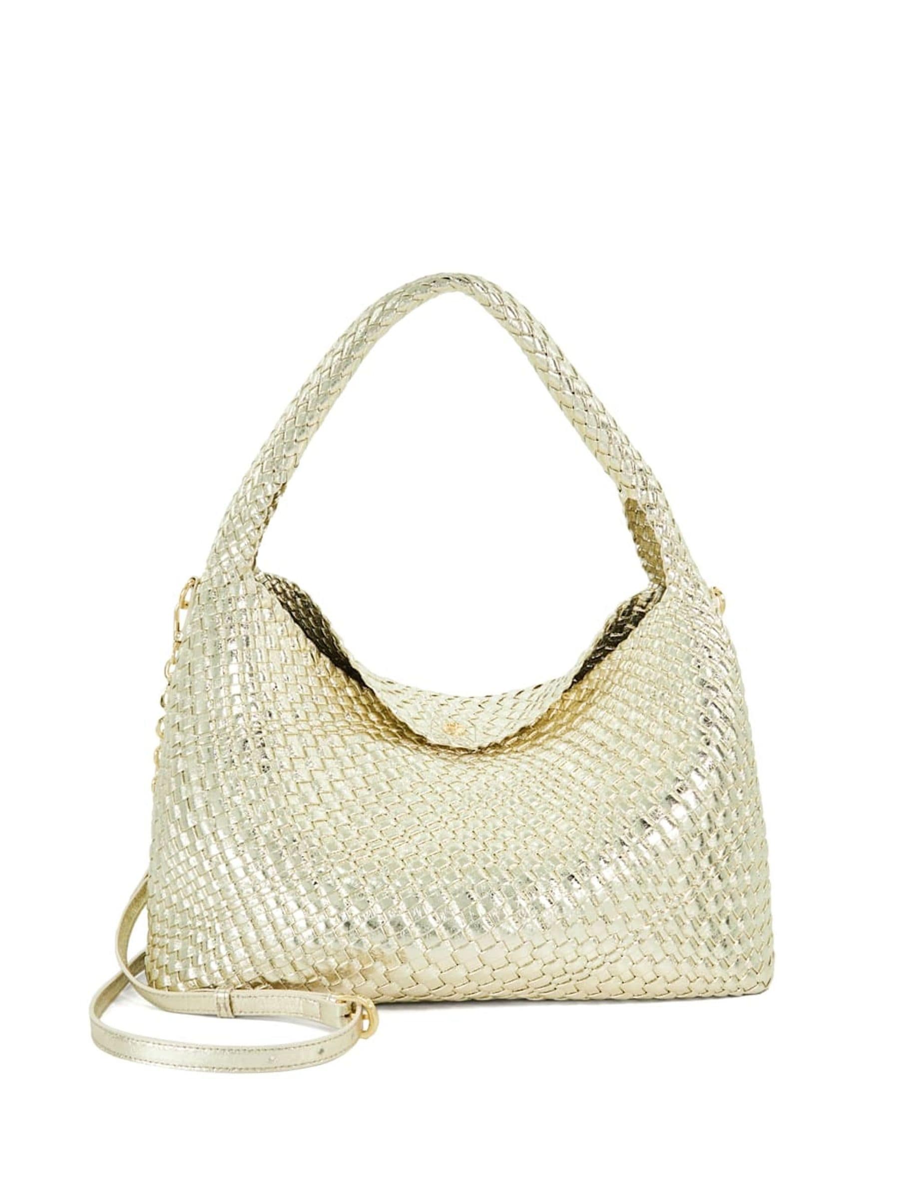 Goud - Dune London Deliberate Large Woven Slouch Bag