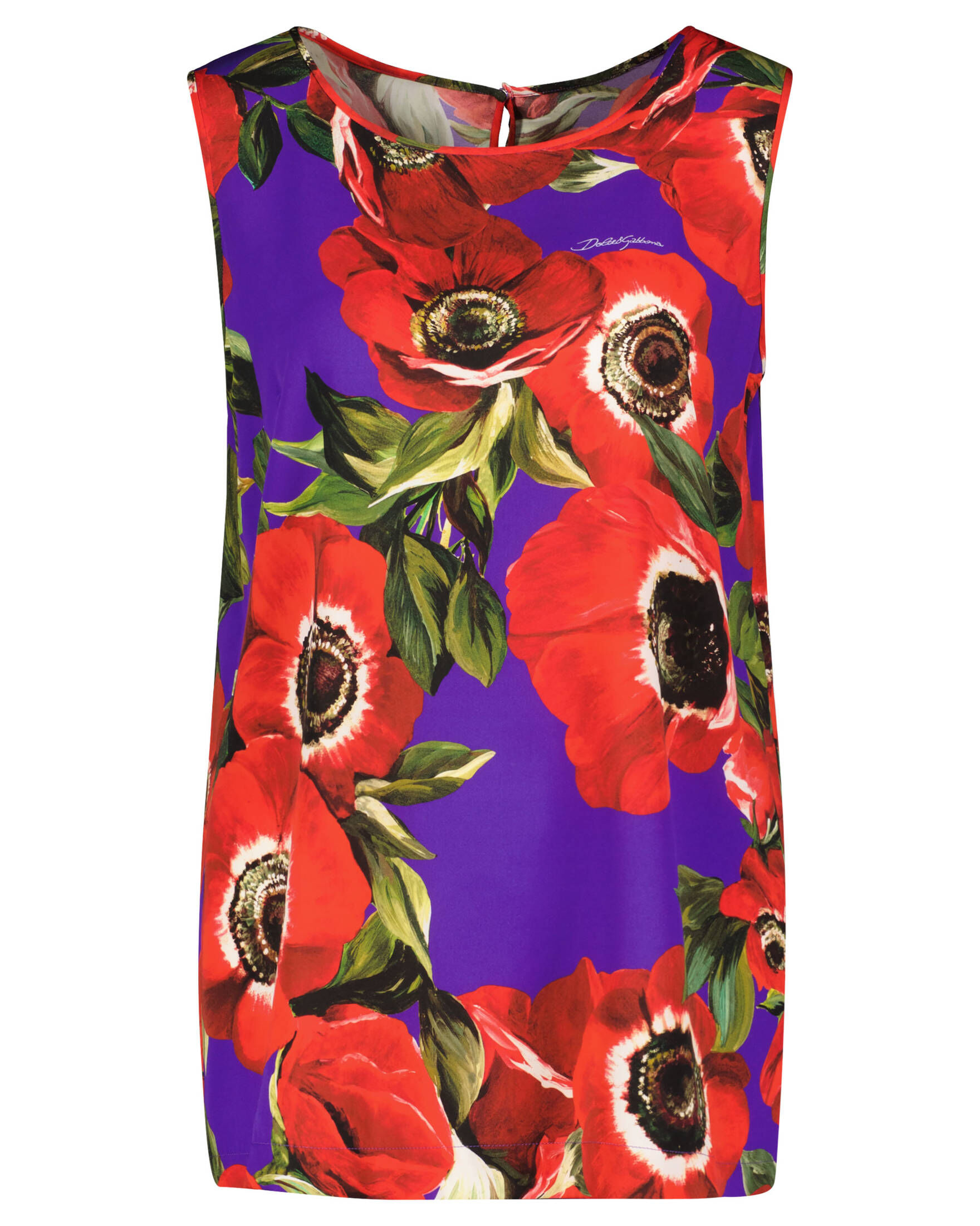 Dolce & Gabbana| Damen Tanktop aus Charmeuse ärmellos