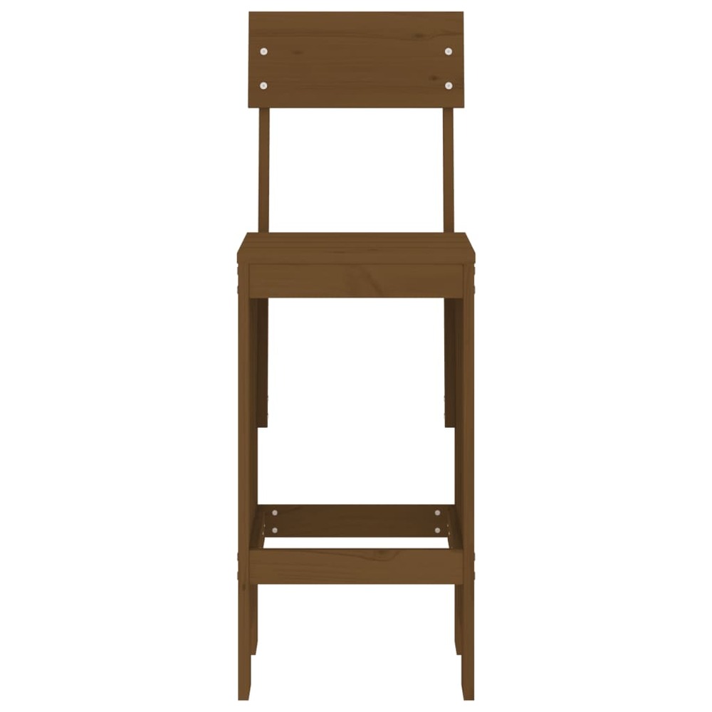 Tabourets 2 pcs marron miel 40x48,5x115,5 cm bois massif de pin