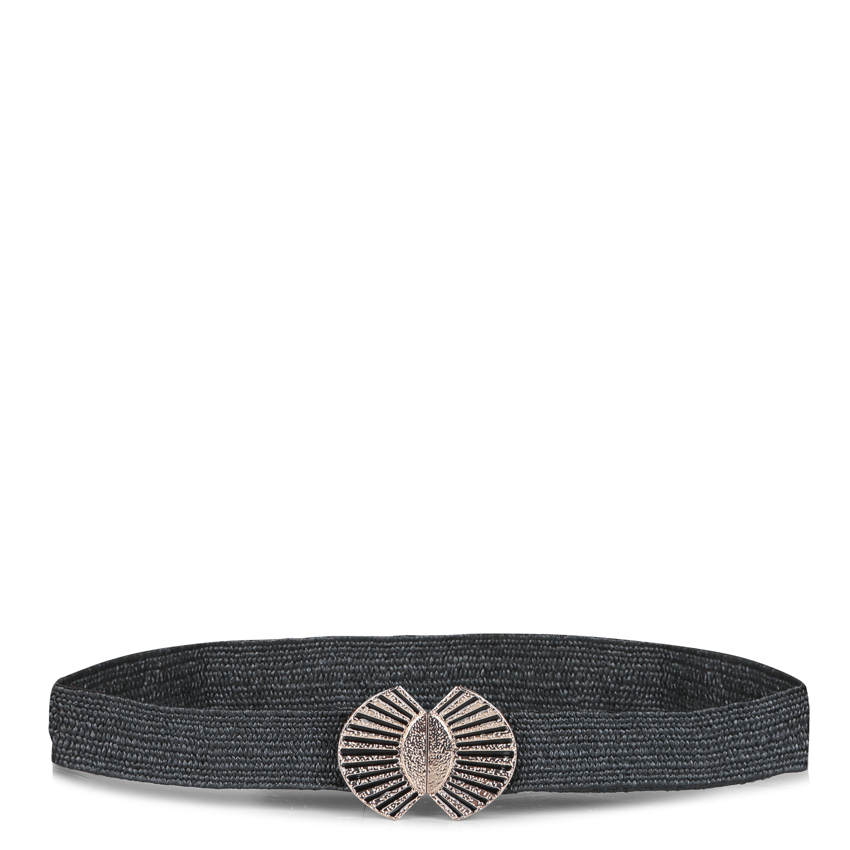 Ceinture aspect paille | Noir