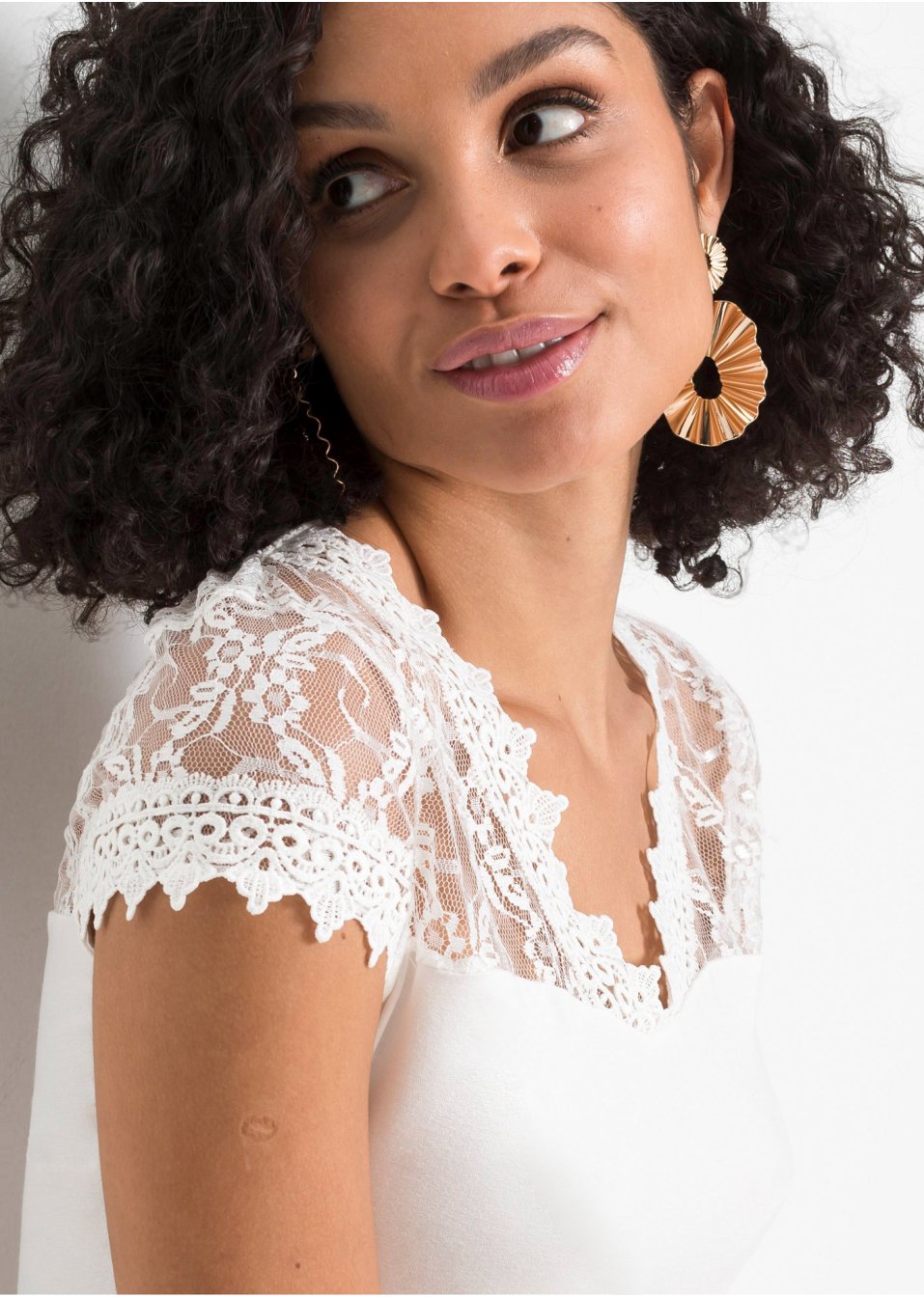 T-shirt à dentelle