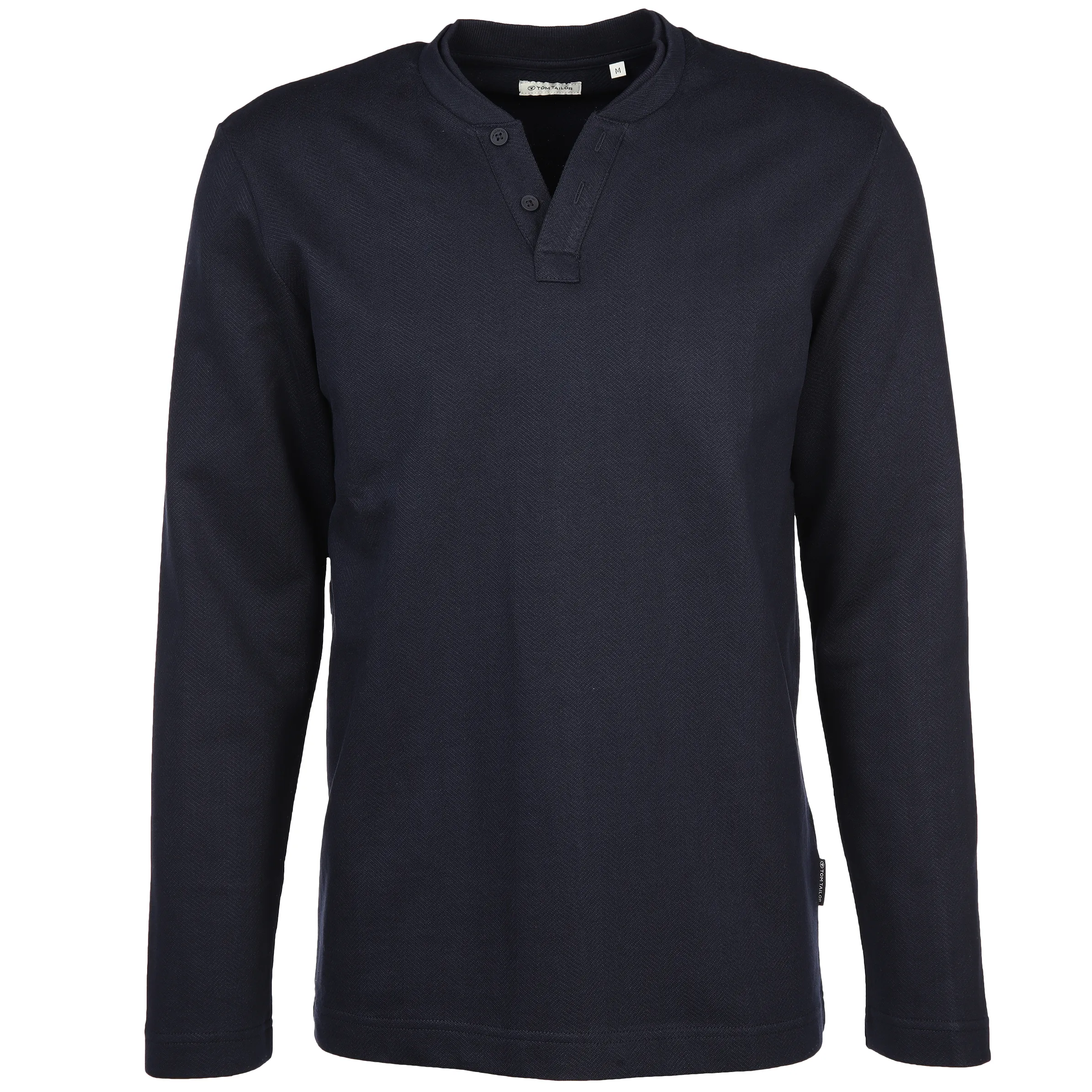 Herren Strukturshirt mit Serafinoausschnitt