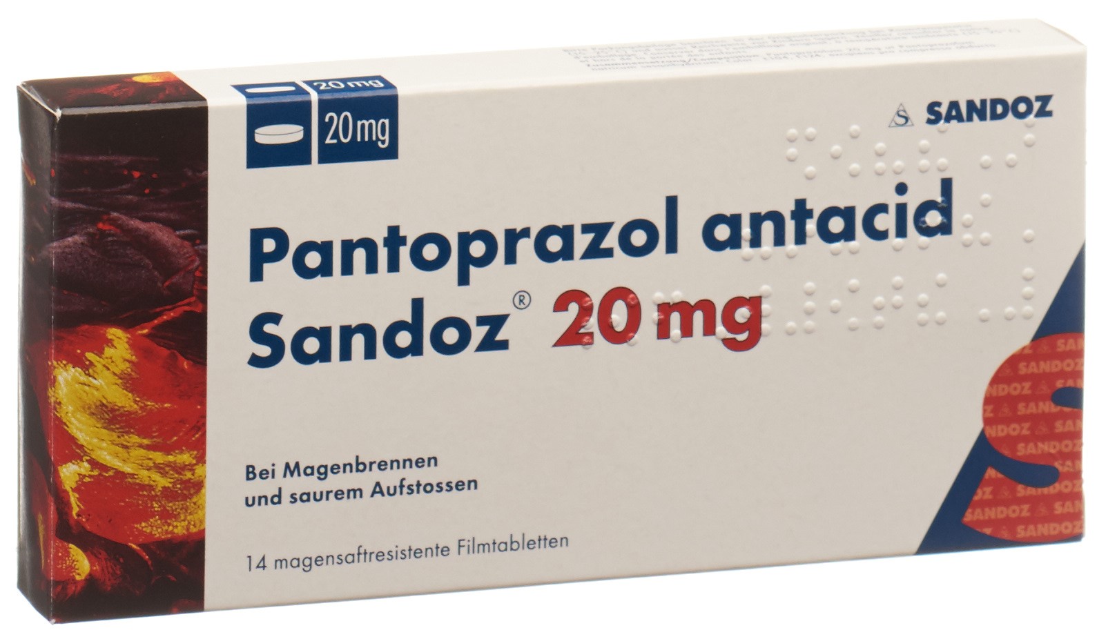 PANTOPRAZOLE Sandoz 20 mg<br>14 Stück, Blister, Tablette, magensaftresistent