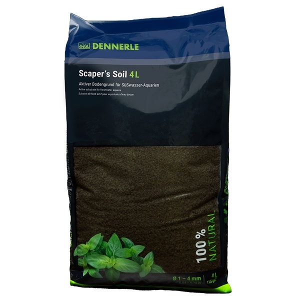 Dennerle Scapers Soil Zwarte Bodem 1-4mm 4L