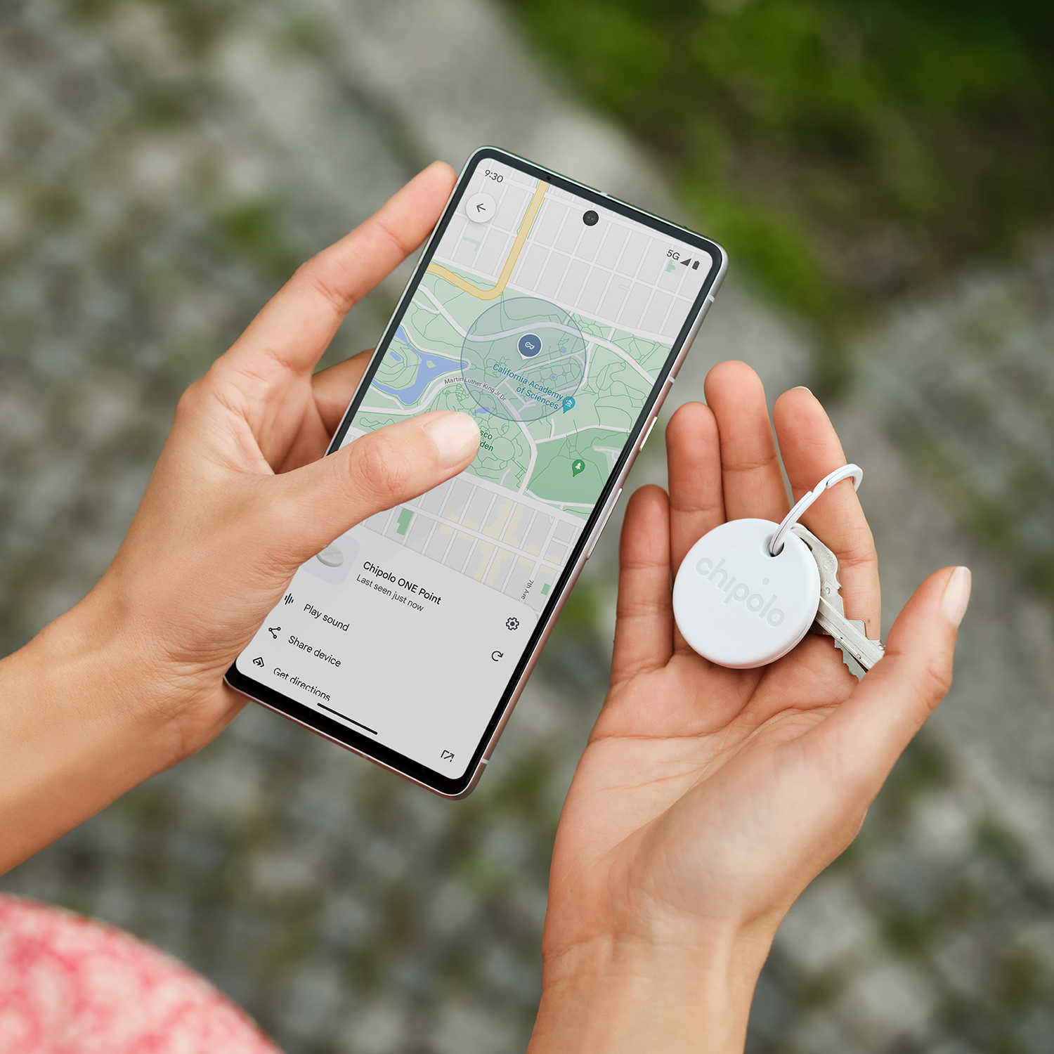 (4er Set) One Point Bluetooth Keyfinder Tracker für Android mit Google Find My Device IPX5 (CH-RAS.0000003.000) (IPX5) - Weiss