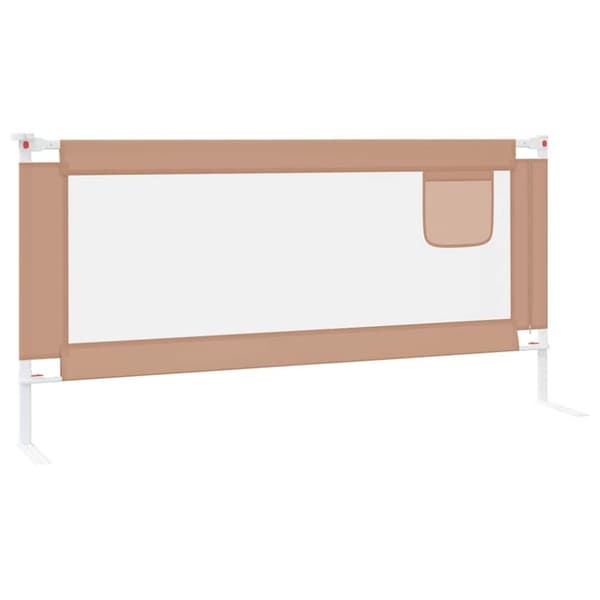 vidaXL Sengehest småbarn gråbrun 190x25 cm stoff