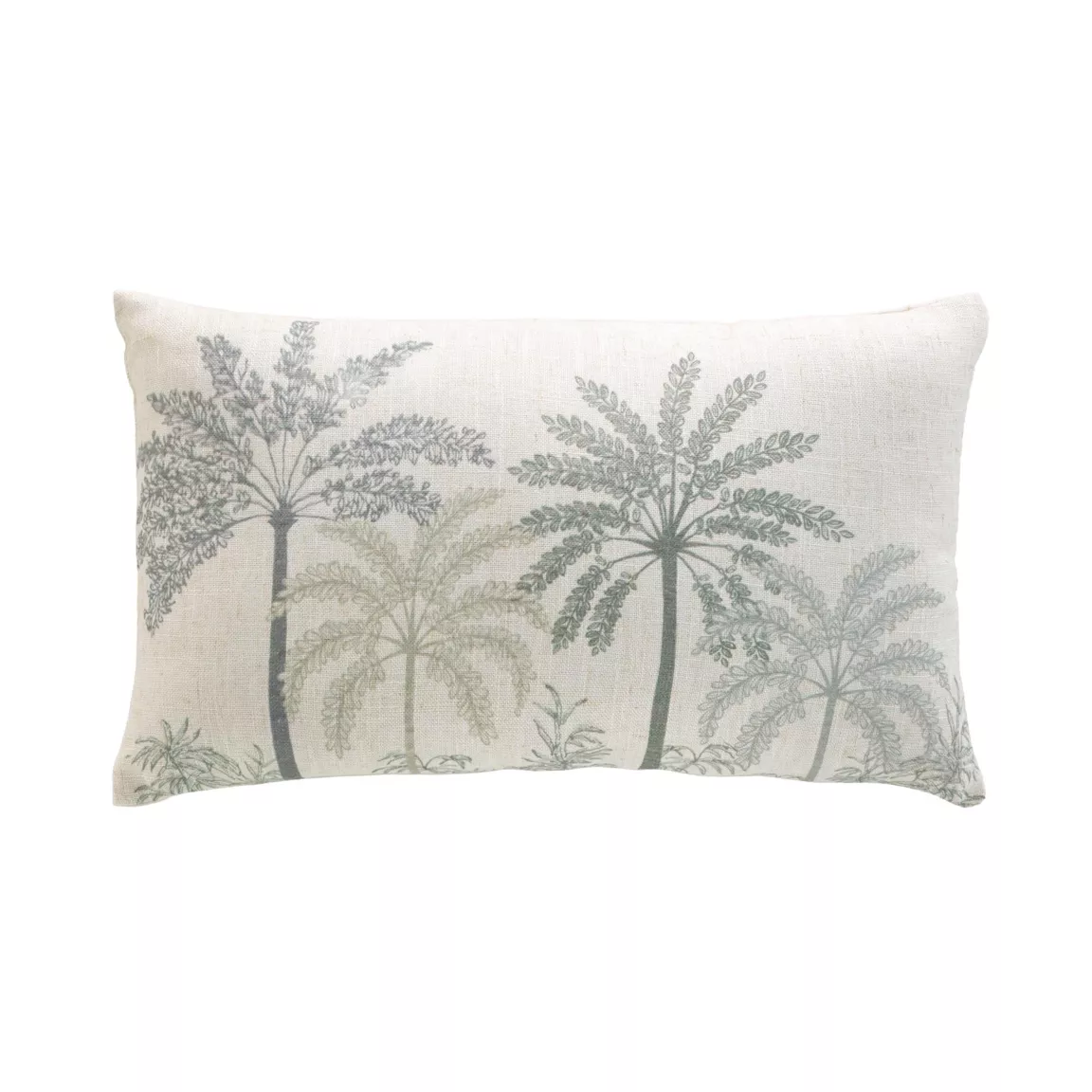 Coussin rectangulaire effet lin (30 x 50 cm) Palmea Vert