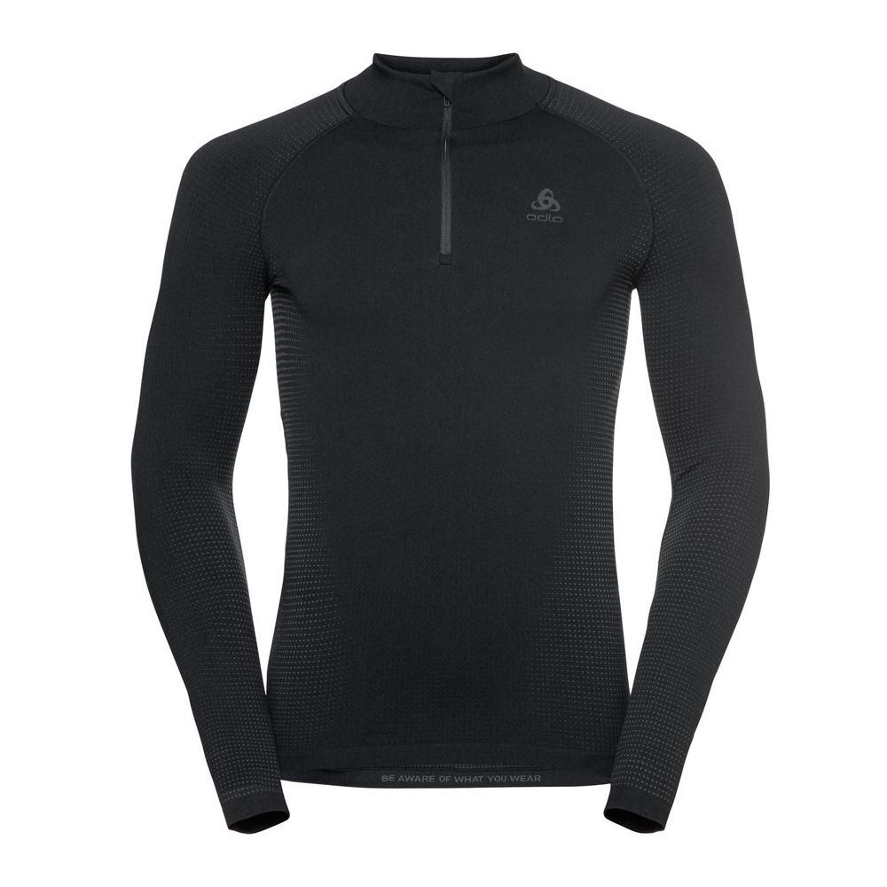 Odlo PERFORMANCE WARM ECO - Sous-couche Homme black/new odlo graphite grey