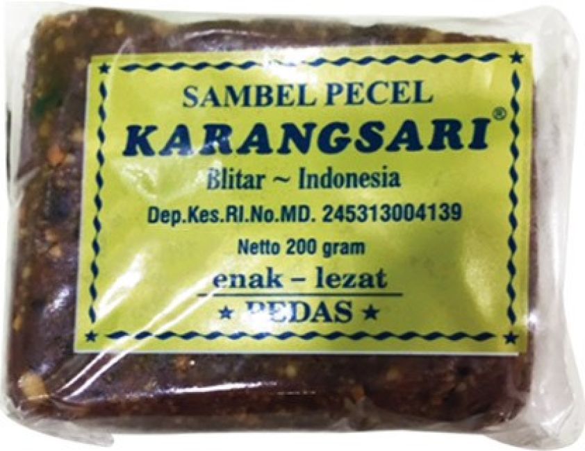 Karangsari Sambal Pecel Pedas (Blauw) 200g
