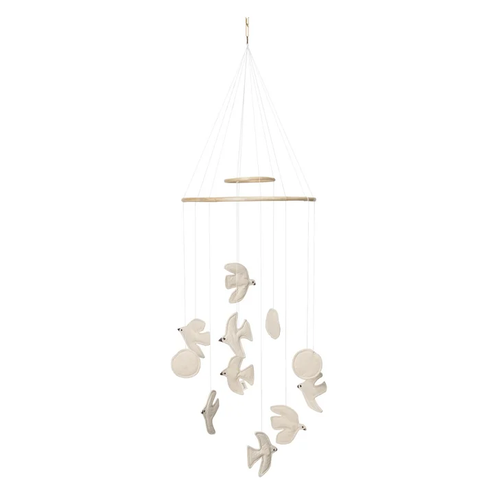 Ferm Living - Swif Bird Mobile, natur