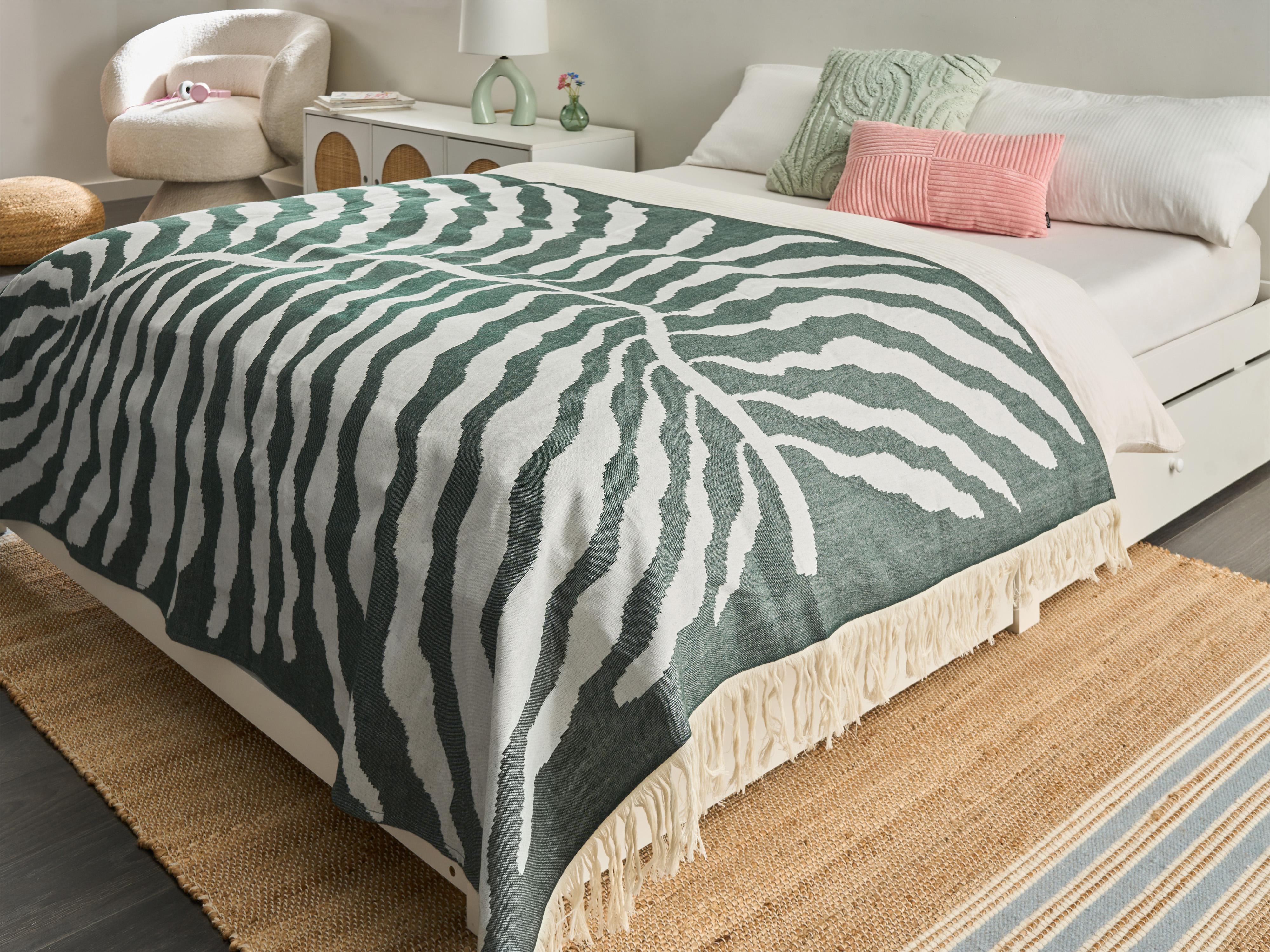 Plaid BARTAR Stof 130 x 170 cm Groen