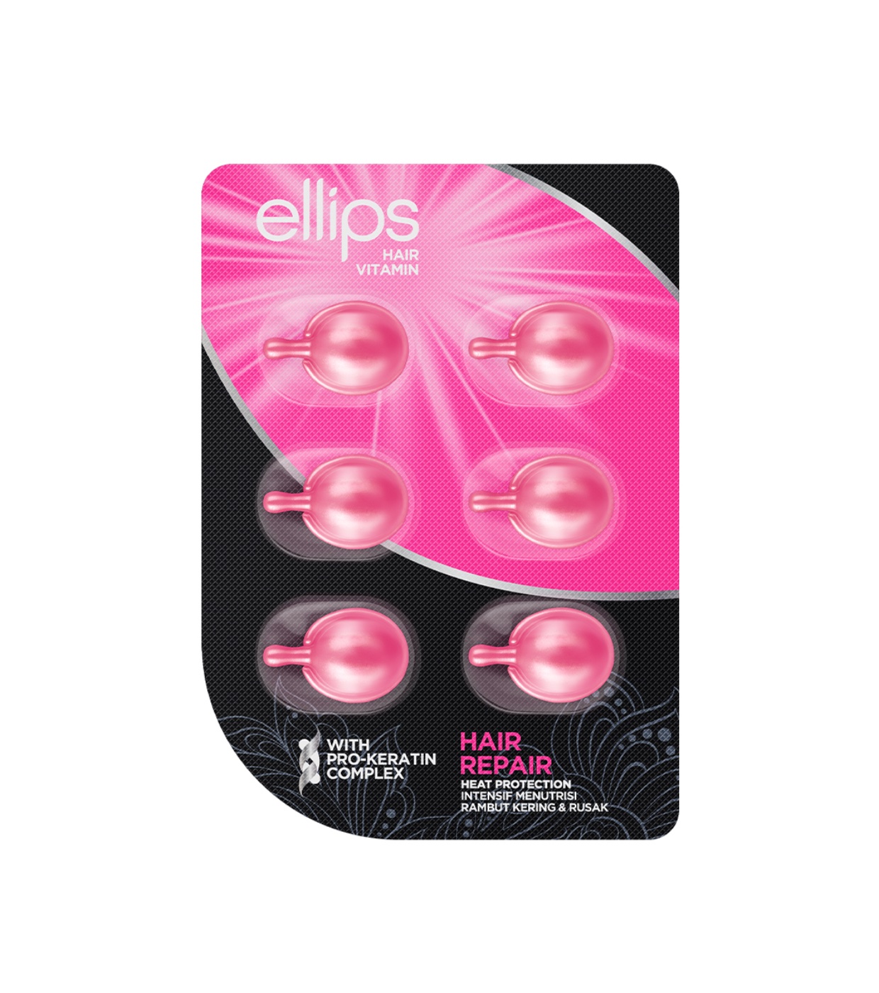 Ellips - Ampolas de vitaminas capilares com complexo Pró-queratina - Cabelos danificados