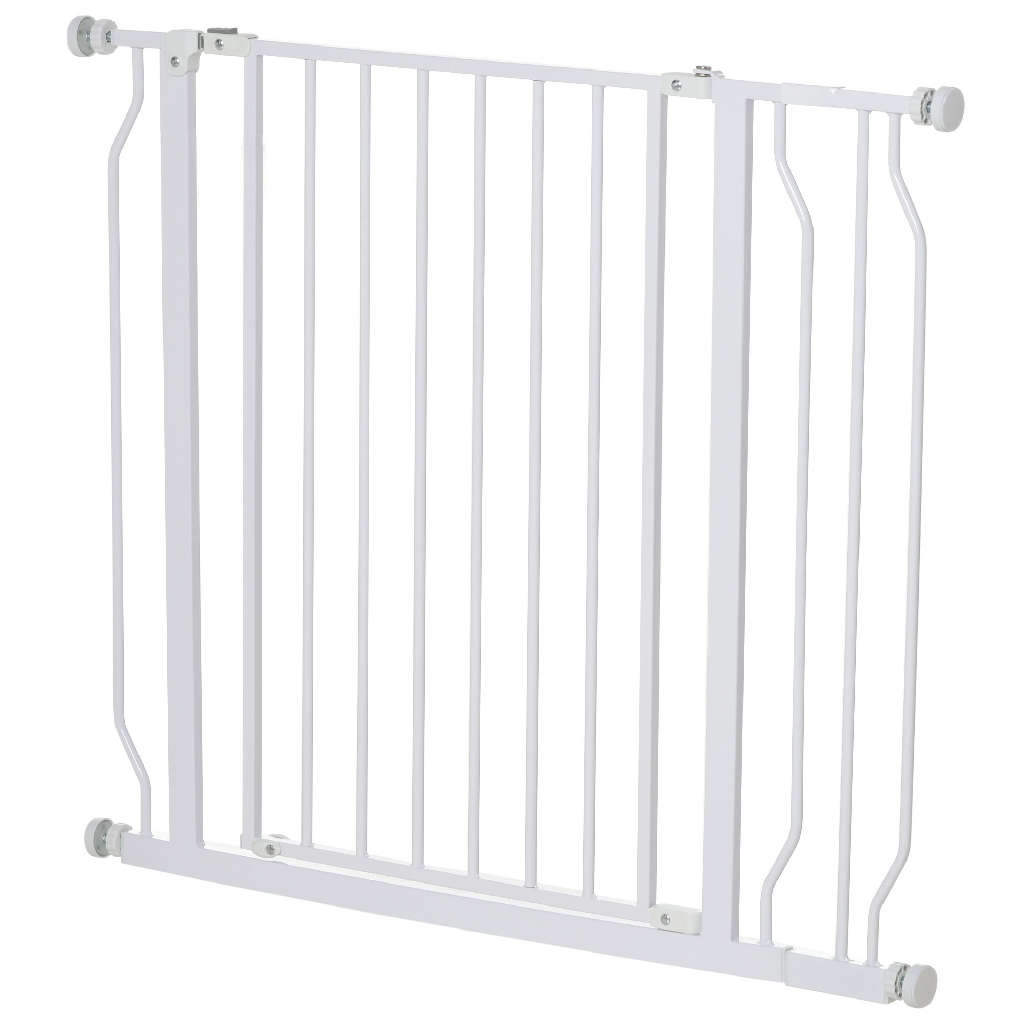 PawHut Schutzgitter mit Verlängerungsstange weiß 95L x 4B x 76H cm