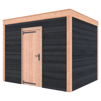 Tuinhuis Douglas hout Zweets rabat onbehandeld zwart 305 x 255 cm