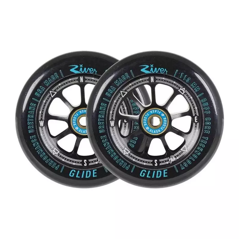 Paire de roues trottinette RIVER WHEELS Glide Kevin Austin Runaway 110mm