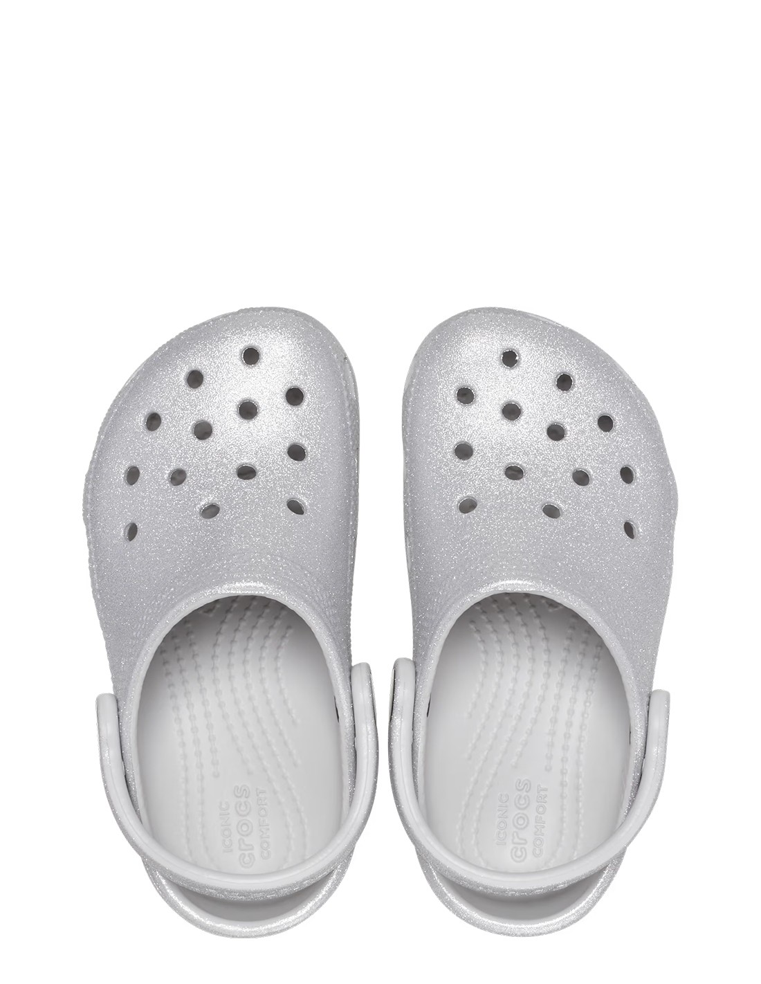 crocs Sabots Femme Enfant Classic Glitter Clog K Silglt Gris