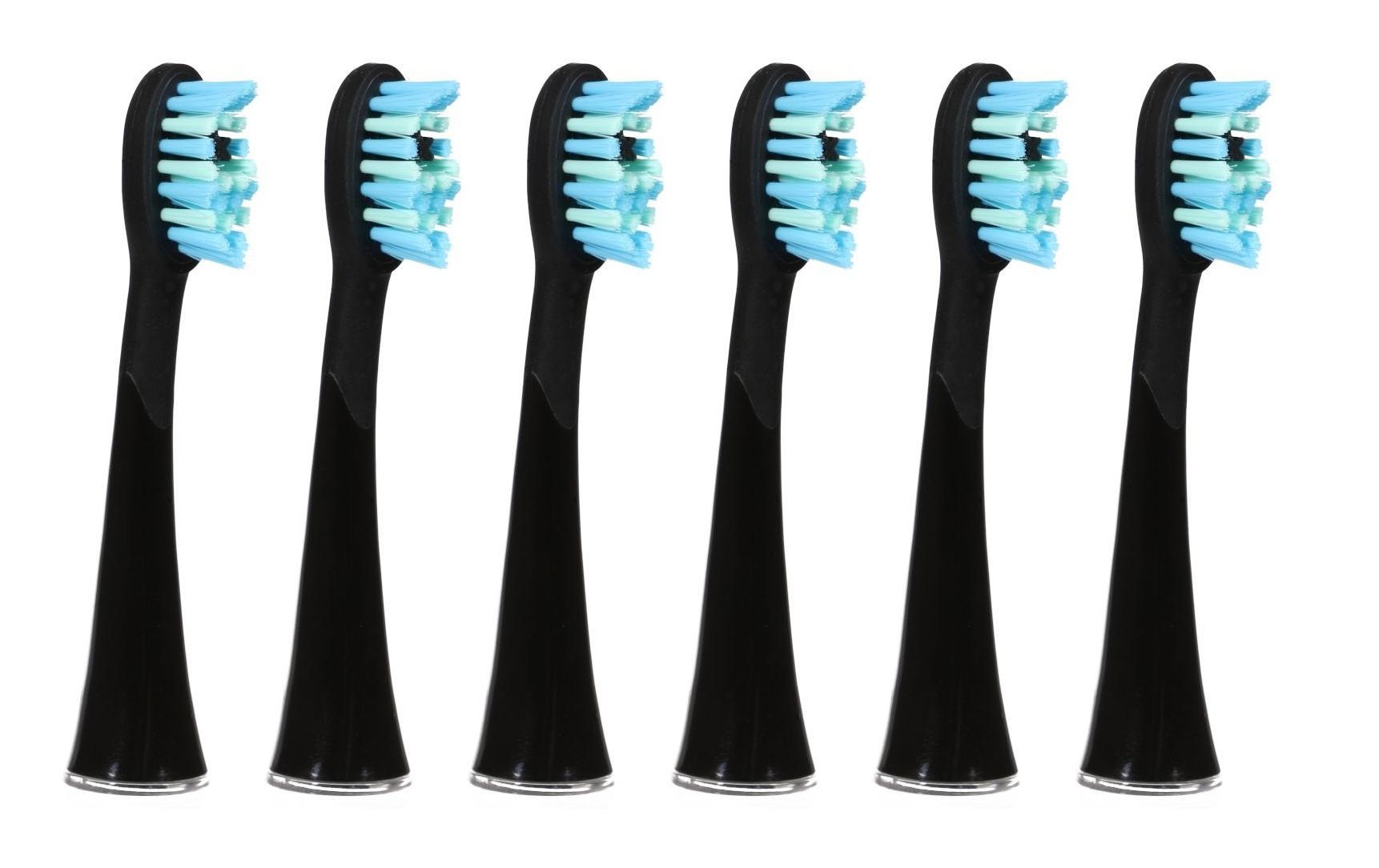 Zahnbürstenkopf Shine Bright Extra Clean Schwarz, 6 StückErsatz-Bürstenköpfe