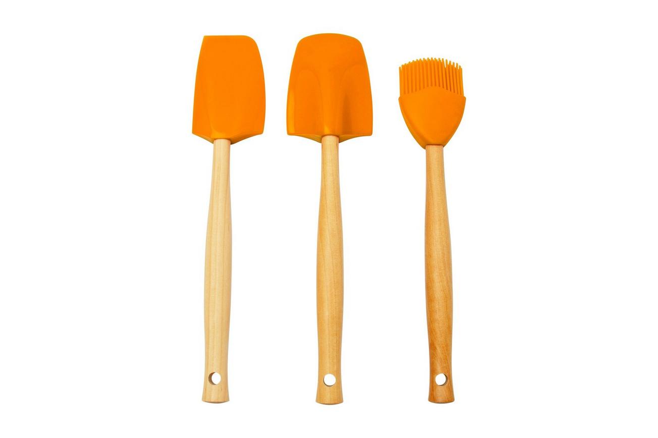 Le Creuset Premium siliconen spatelset 3-delig, oranje rood