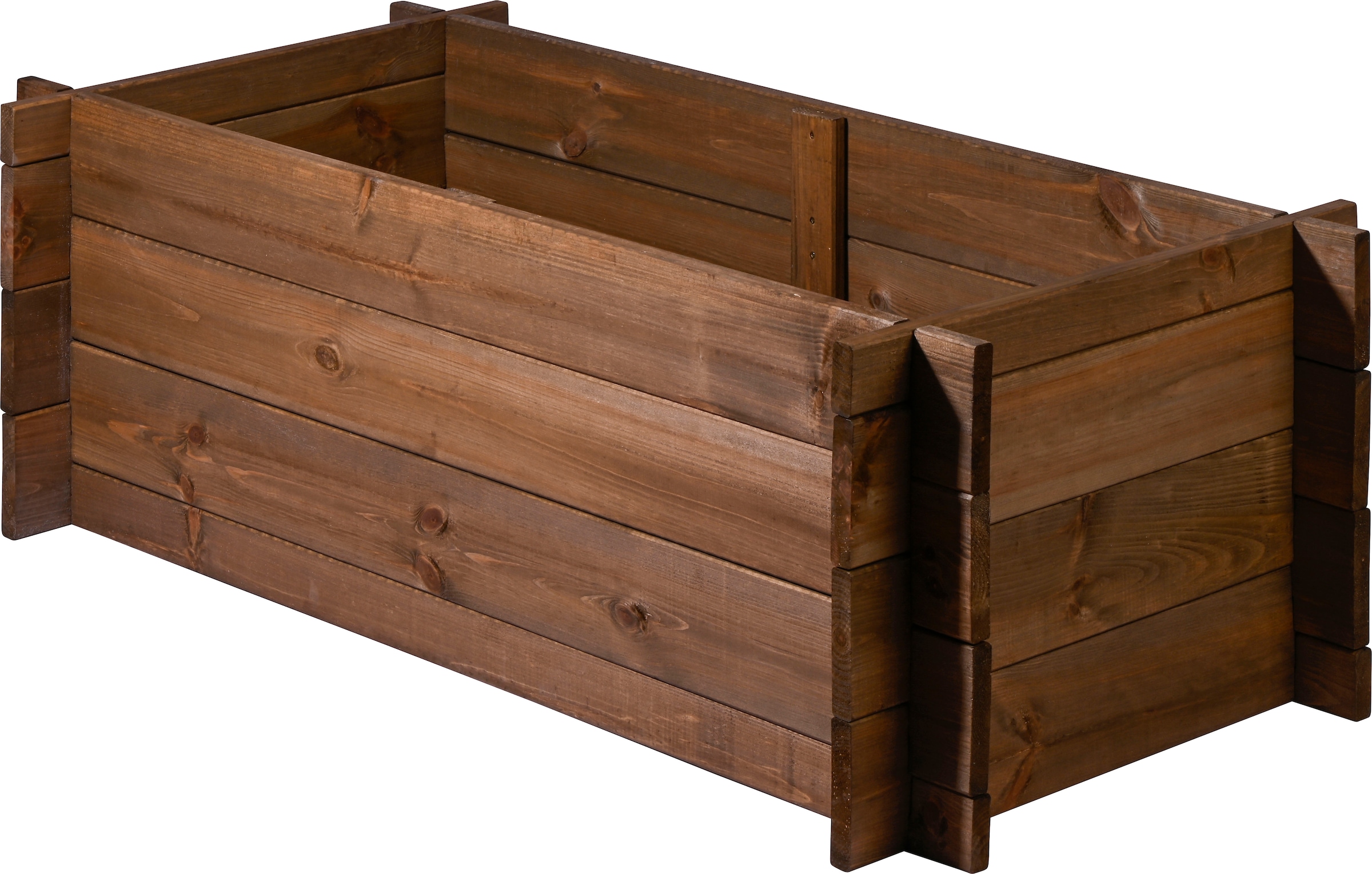 dobar Hochbeet »Steck-Hochbeet Massivholz Gr. L., Dunkelbraun« Füllvolumen ca. 164 Liter, LxBxH: 117x58,5x38,5 cm