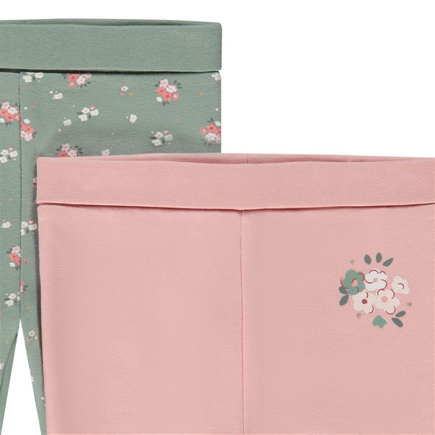 Lot de 2 caleçons en molleton pour bébé fille - Multicolore