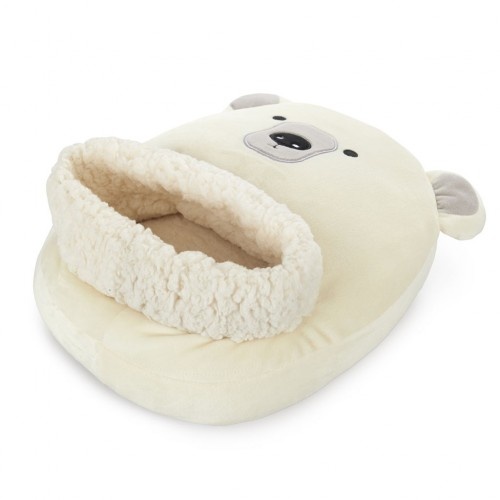 Balvi aquece os pés do urso polar.