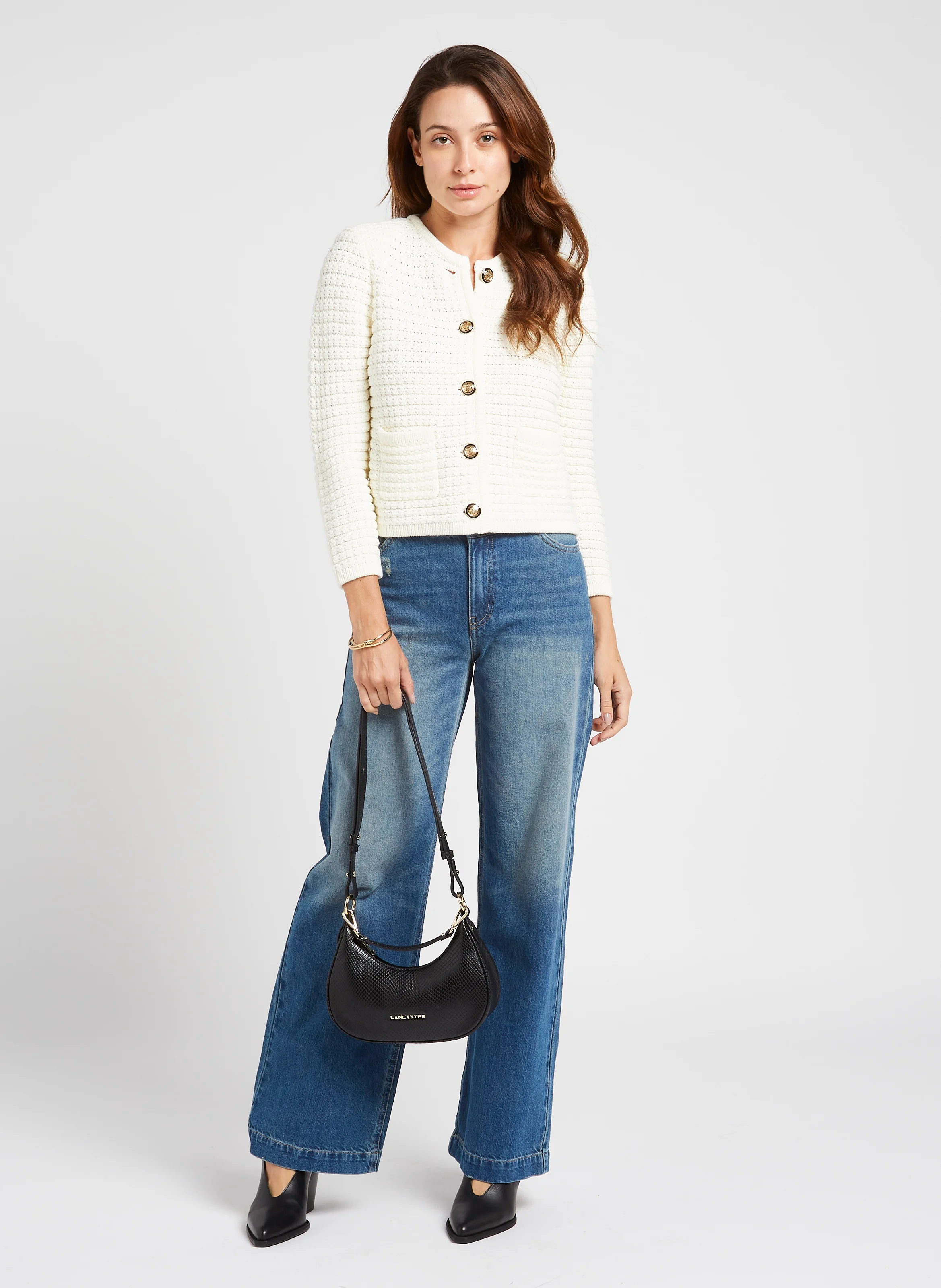 EXO ARIA - Sac porté épaule en cuir | Noir