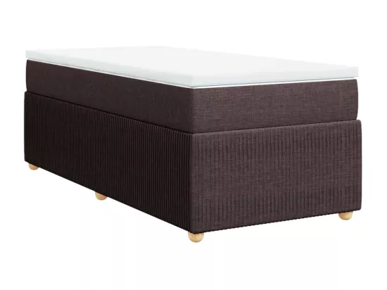 Sommier à lattes de lit avec matelas Marron foncé 90x190 cm