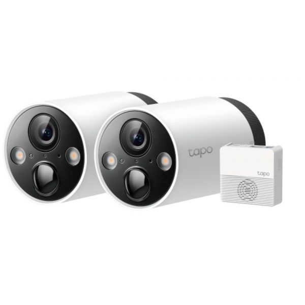 TP-Link Tapo C420S2 Sistema 2x Câmaras Segurança Inteligentes Com Bateria   Hub