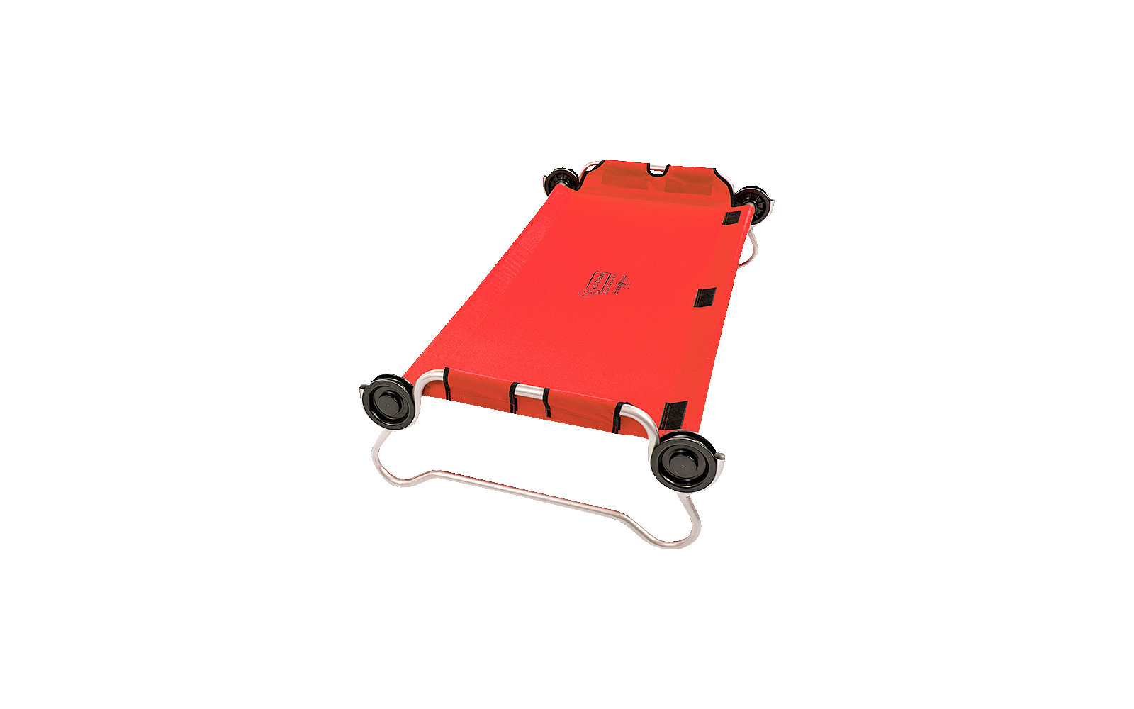 Disc-O-Bed Kid-O-Bed Einzelbett runder Rahmen ohne Seitentasche -Rot