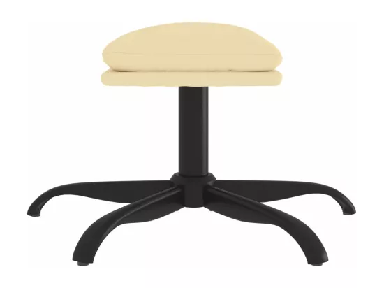 Repose-pied Blanc crème 60x60x36 cm Velours