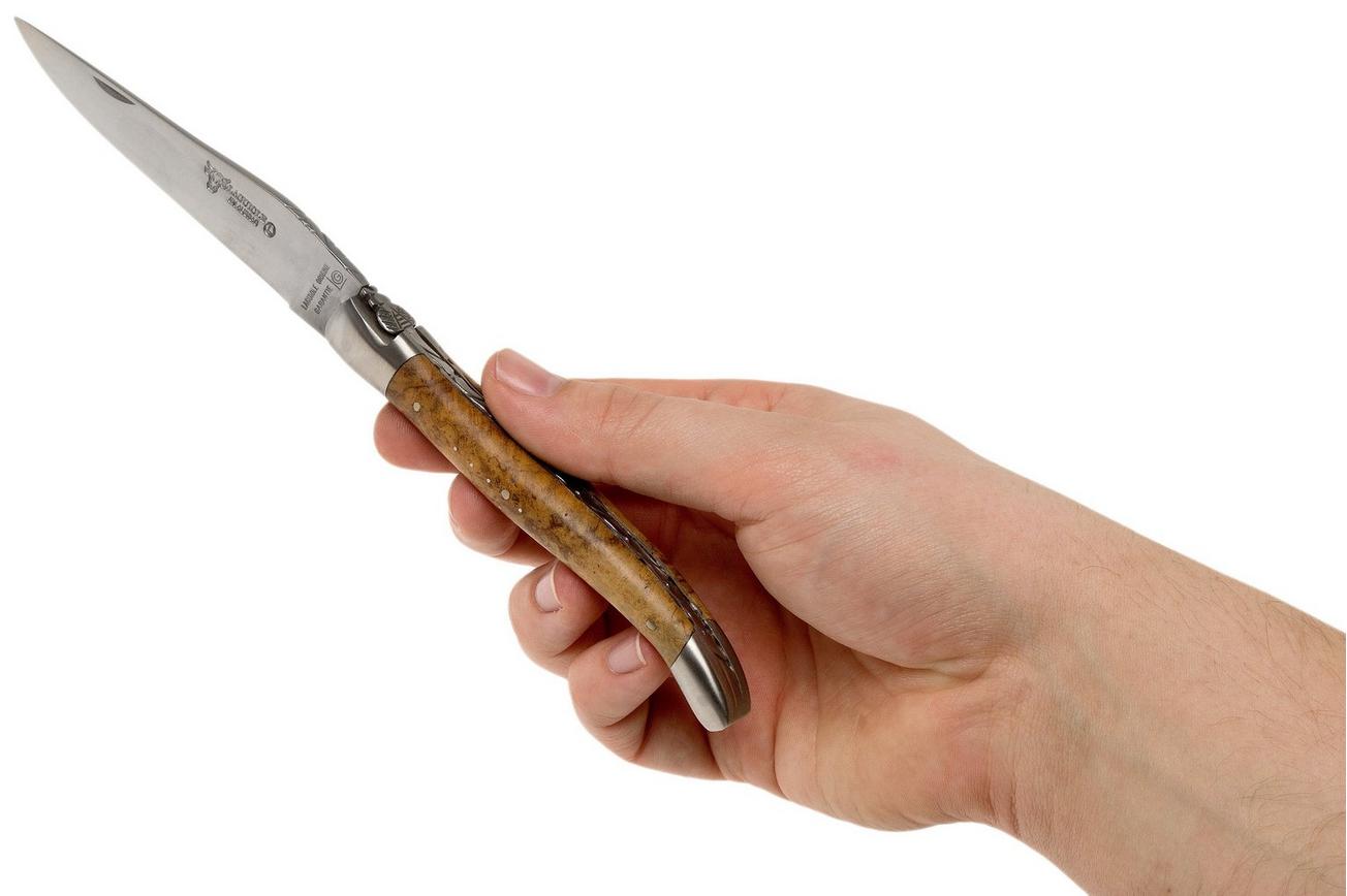 Laguiole en Aubrac 12cm teakhout handgevijld L0212LKH/FSB1 Laguiolemes