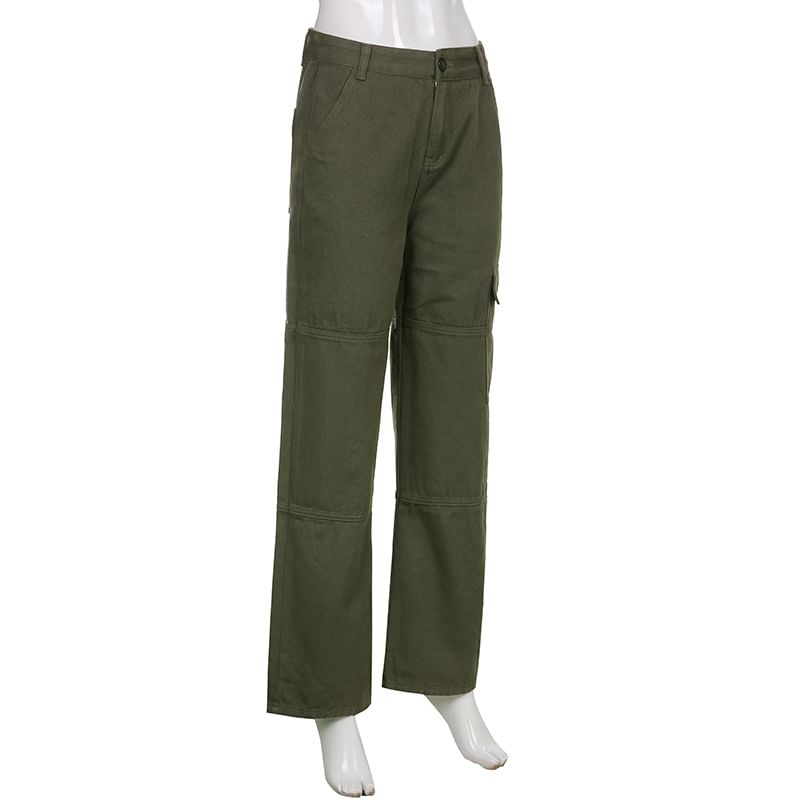 BrickBlack - Low Rise Straight-Leg Cargo Jeans