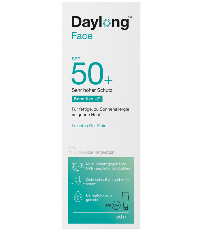 DAYLONG Sensitive Face Gel-Fluid<br>50 ml, Tube, SPF50+