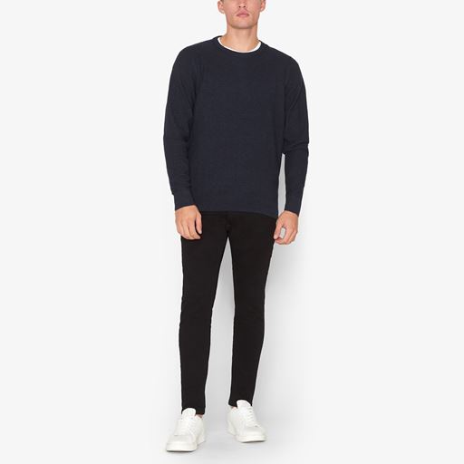 Signal Kyler Structure Crew Striktrøje, Deep Blue Melange, 4XL