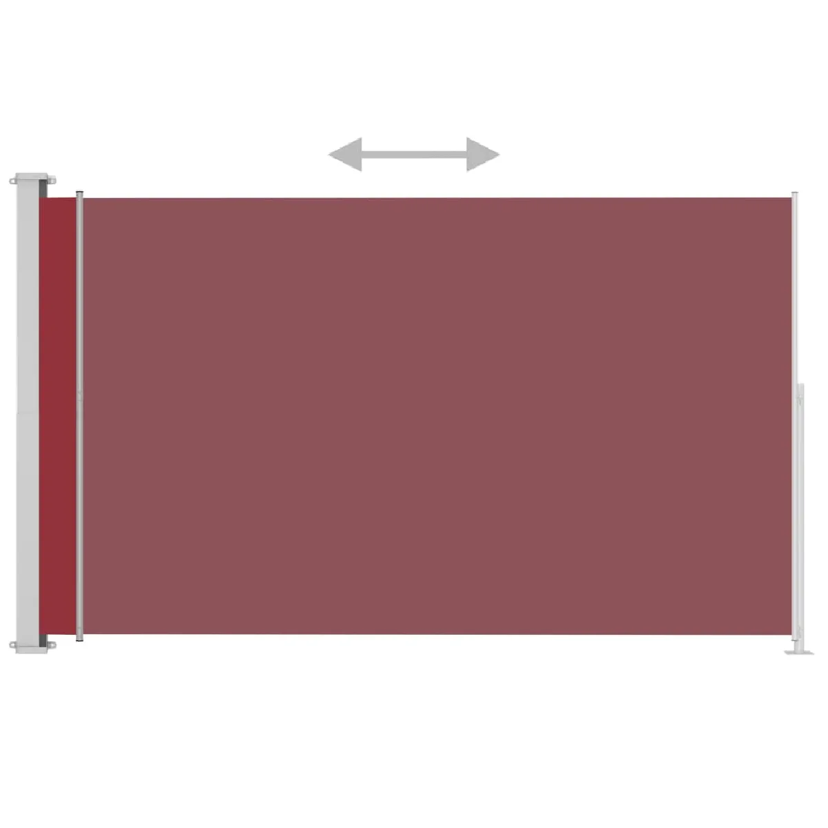 Helloshop26 Auvent rétractable 180 x 300 cm - Rouge