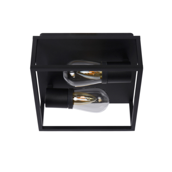Lucide badkamer plafonnière Carlyn IP54 zwart
