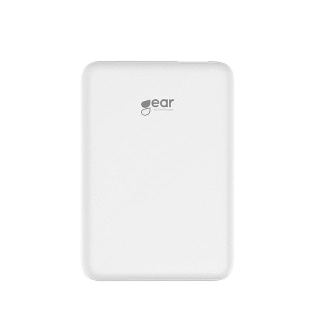 GEAR Powerbank 10.000mAh LiPolymer Ultracompact 2.1A 1xUSB-C 2xUSB-A 1xMicroUSB Hvid