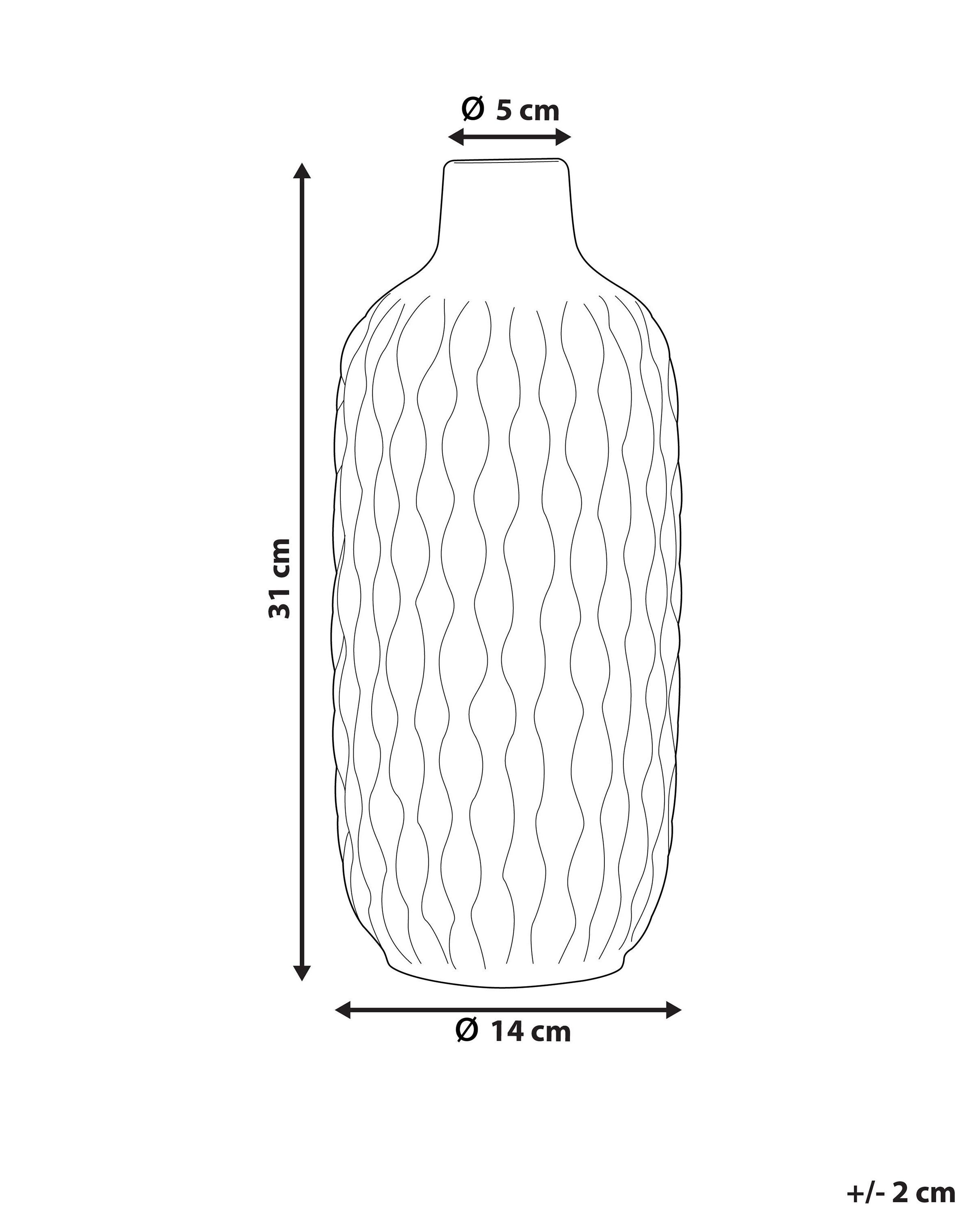 Decoratieve vaas EMAR Steengoed 31 cm Zwart