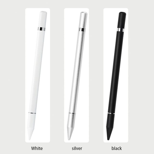 2 i 1 Stylus pen med skrivefunktion Hvid 2-pakke