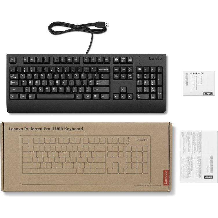 Lenovo Preferred Pro II USB Keyboard-French clavier maison/bureau Français Noir