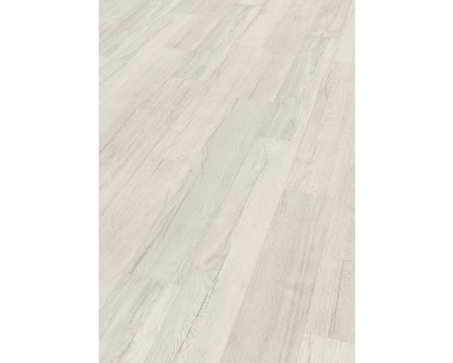 Elva witte vinylvloer, landhuisstijl plank, klikverbinding, 1292 x 193 x 7,5 mm