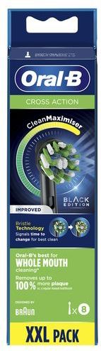 Oral-B CrossAction 80339543 opzet borstel 8 stuk(s) Zwart
