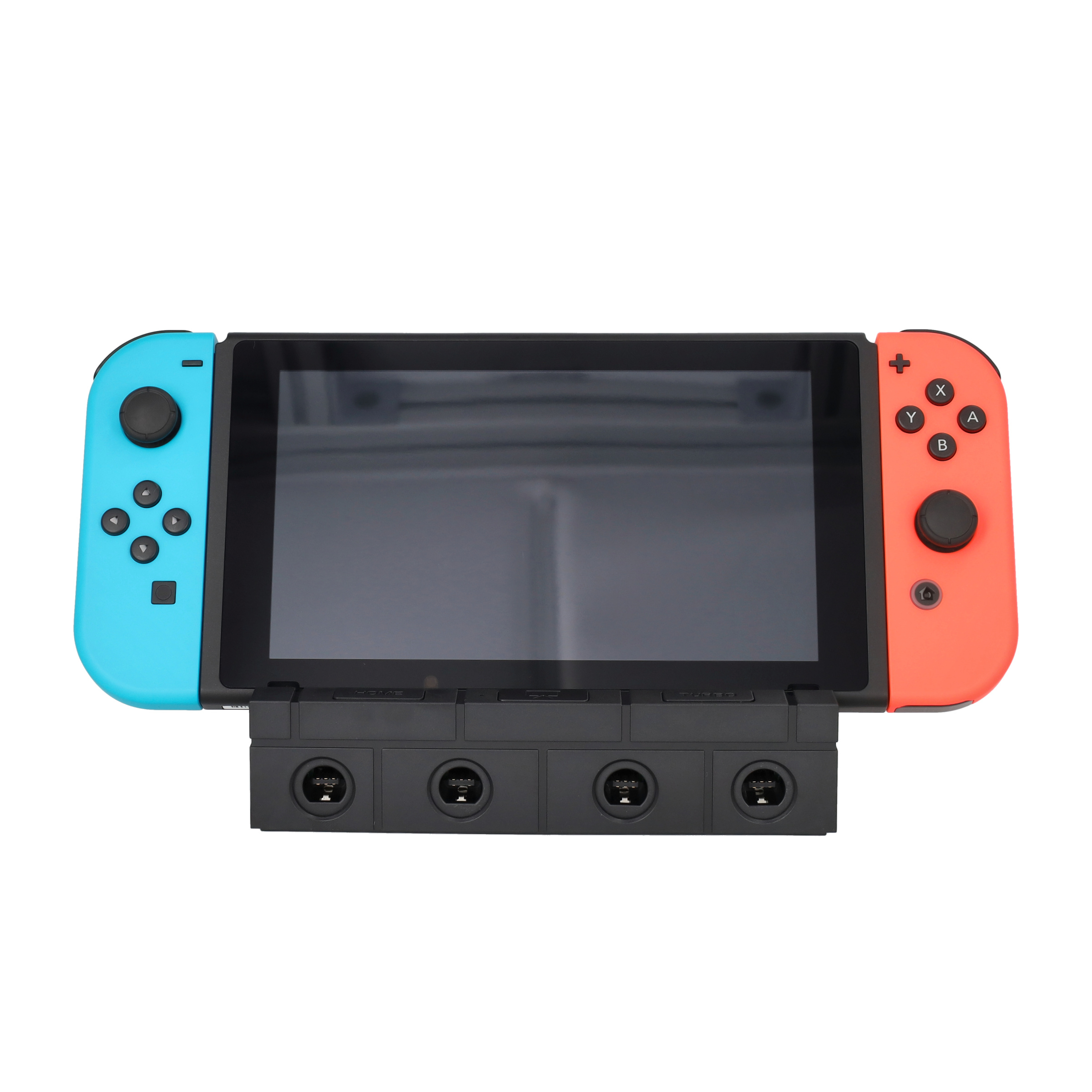 Ladegerät Dockingstation Charging Dock mit Spiele Halterung und HDMI / USB C / 3x USB / 4x NGC Anschluss für Nintendo Switch / OLED - Schwarz