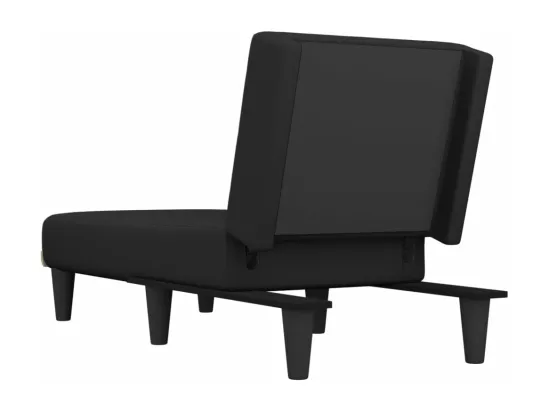 Prolenta Premium - Chaise longue noir tissu