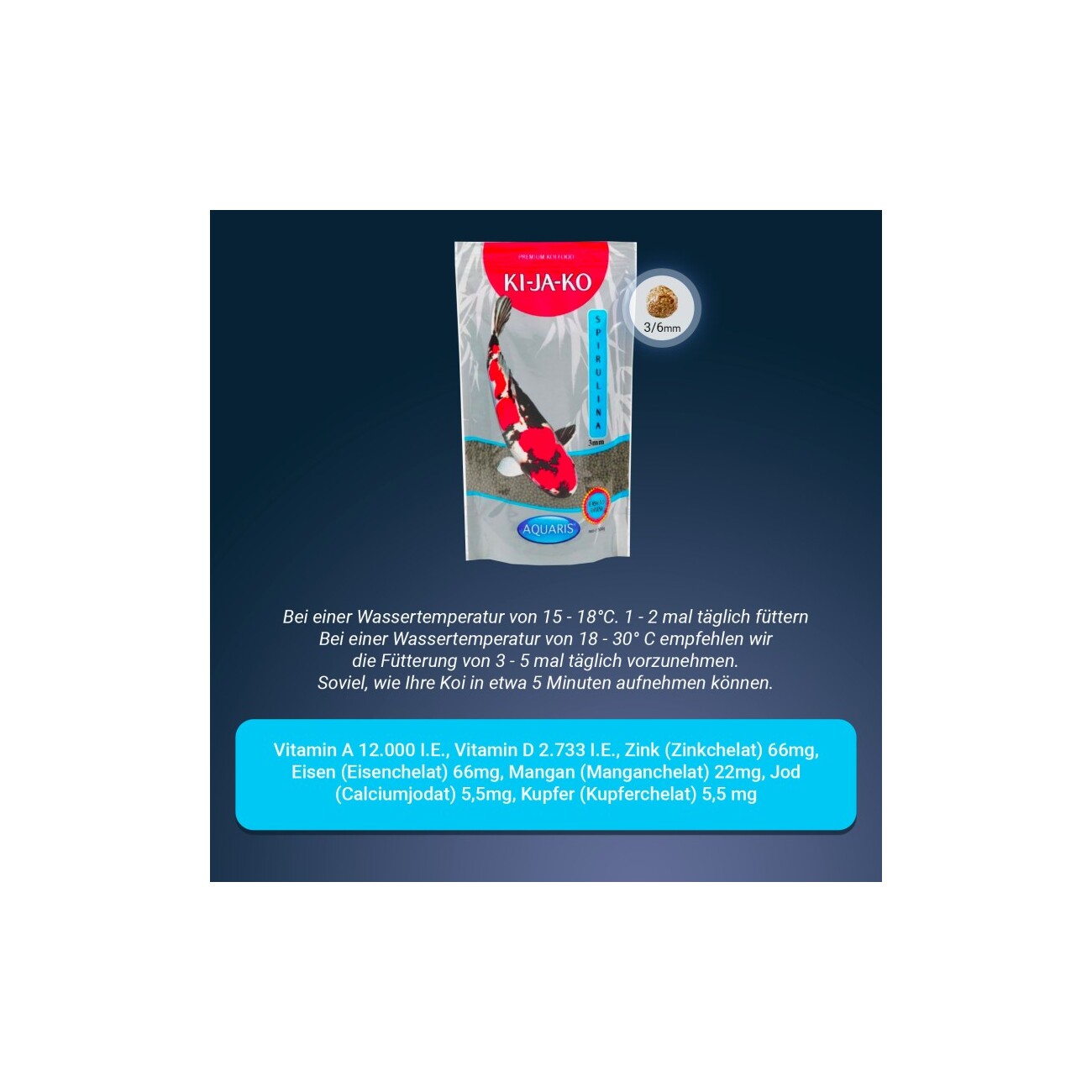 KI-JA-KO Koifischfutter Spirulina Plus 10 kg / 6mm