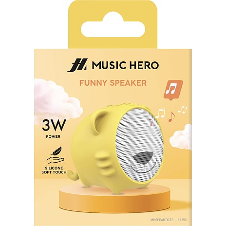 SBS bluetooth højttaler - gul tiger