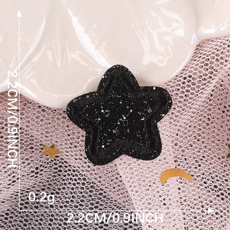 Embroidery Kingdom - Hart/Ster geborduurde applicatie patch (diverse ontwerpen)